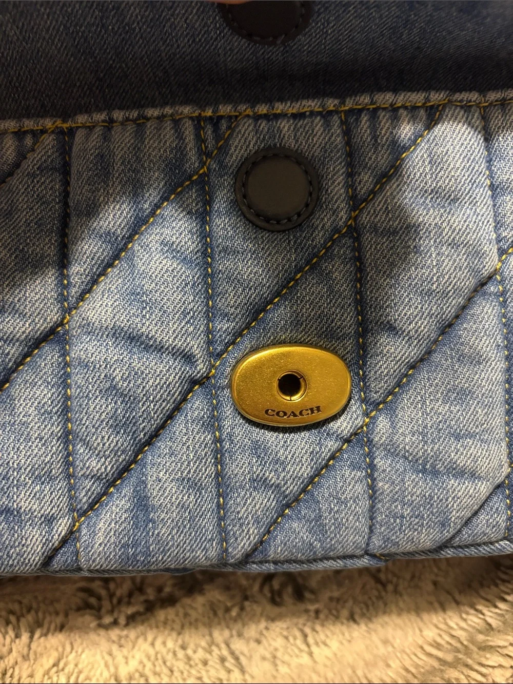 Coach Denim Tabby Shoulder Bag 26 With Quilting - Picture 5 of 6